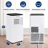 8000 BTU Portable Air Conditioner with Heating Functionality, 4-in