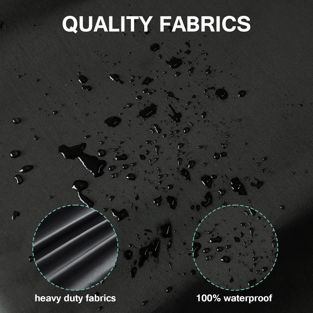 Outdoor Stackable Chair Cover Waterproof 2 Pack 25" W x 25" D x 47" H, Black