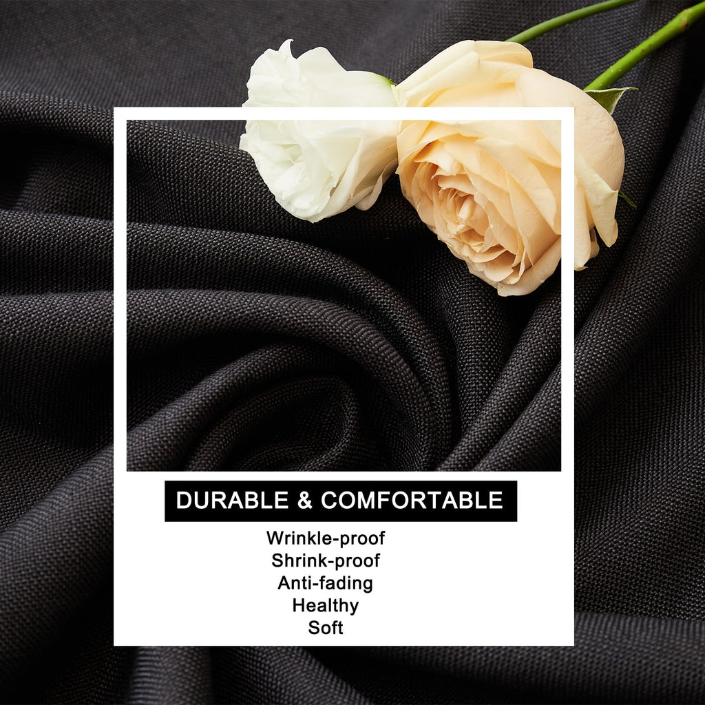 Black Fringed Tablecloth Rectangle 55"x70"