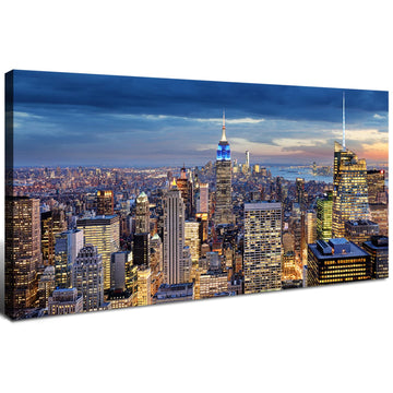 York City Wall NYC Skyline Pictures Wall Decor Living Room Manhattan Skyline Poster Modern Skyscraper Canvas