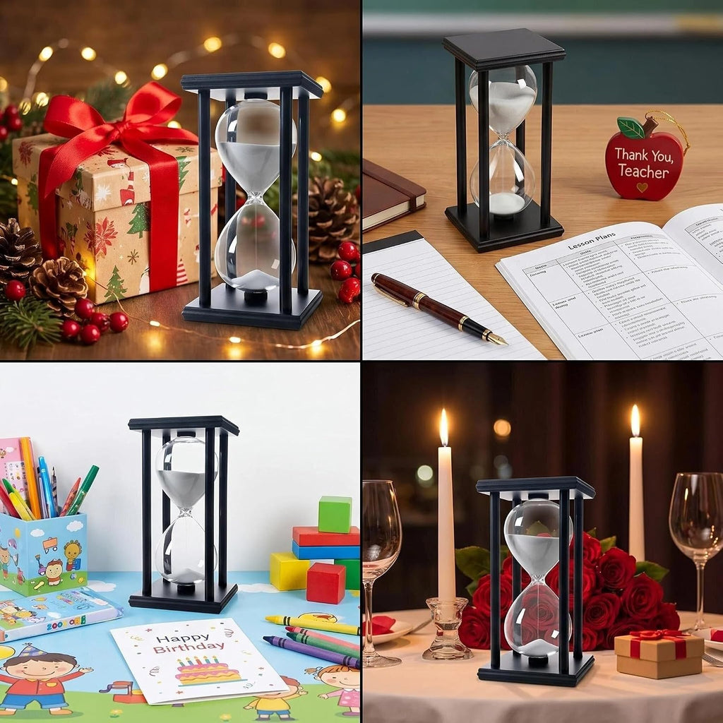 Hourglass Sand Timer 45 Minutes, Hour Glasses with Sand Decoration for Kids, Sand Clock Watch for Room Birthday Tea
