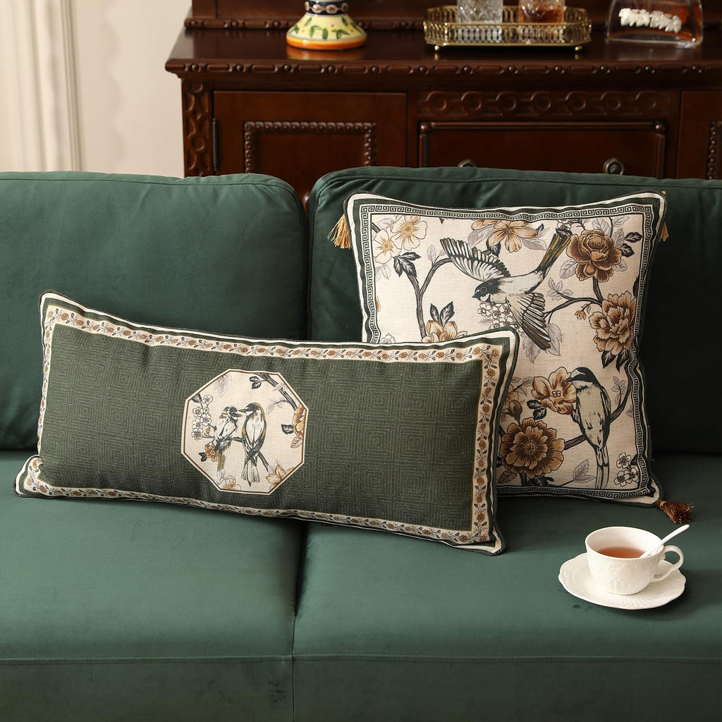 Vintage Elegant Rectangle Throw Pillow Cover, 28"x12"