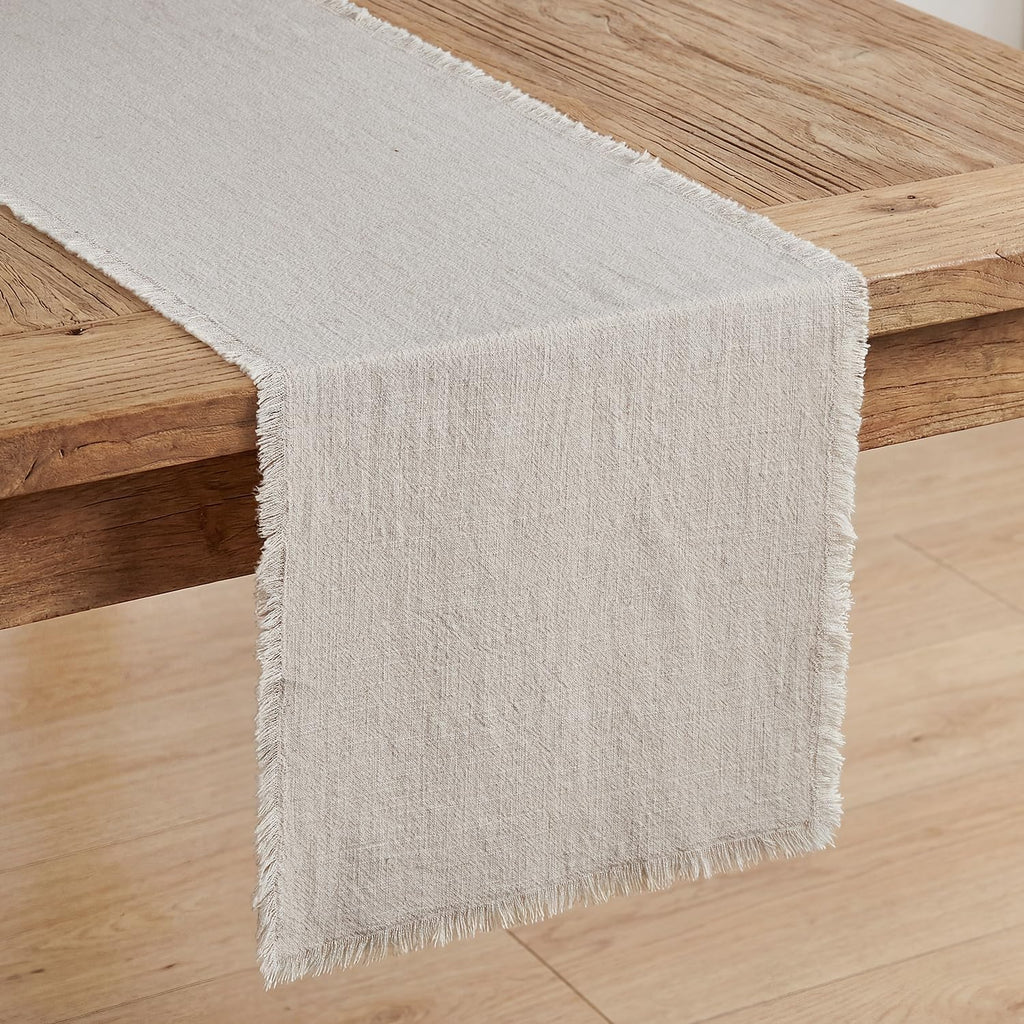 Frayed Edge Table Runner - Natural