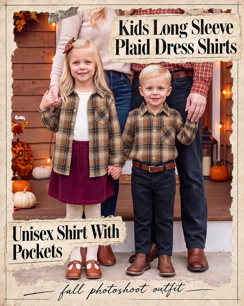 Baby Toddler Boy Plaid Shirt Long Sleeve Flannel Top