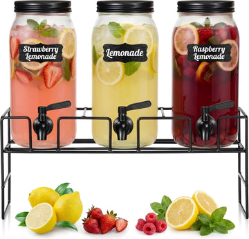 80 oz with Stand, Black - Set of 3