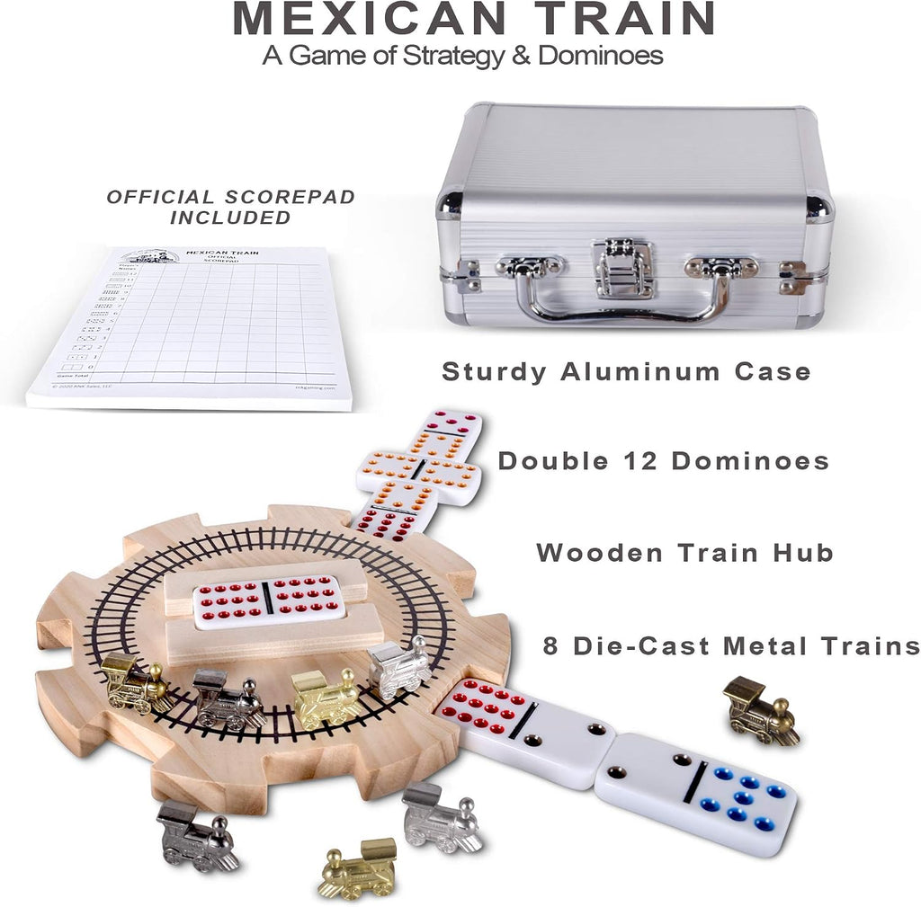 Mexican Train Dominoes Set Double 12 Color Dots