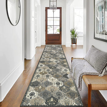 Moroccan Washable Runner Rug Non Slip, 2x10 Runner Rugs