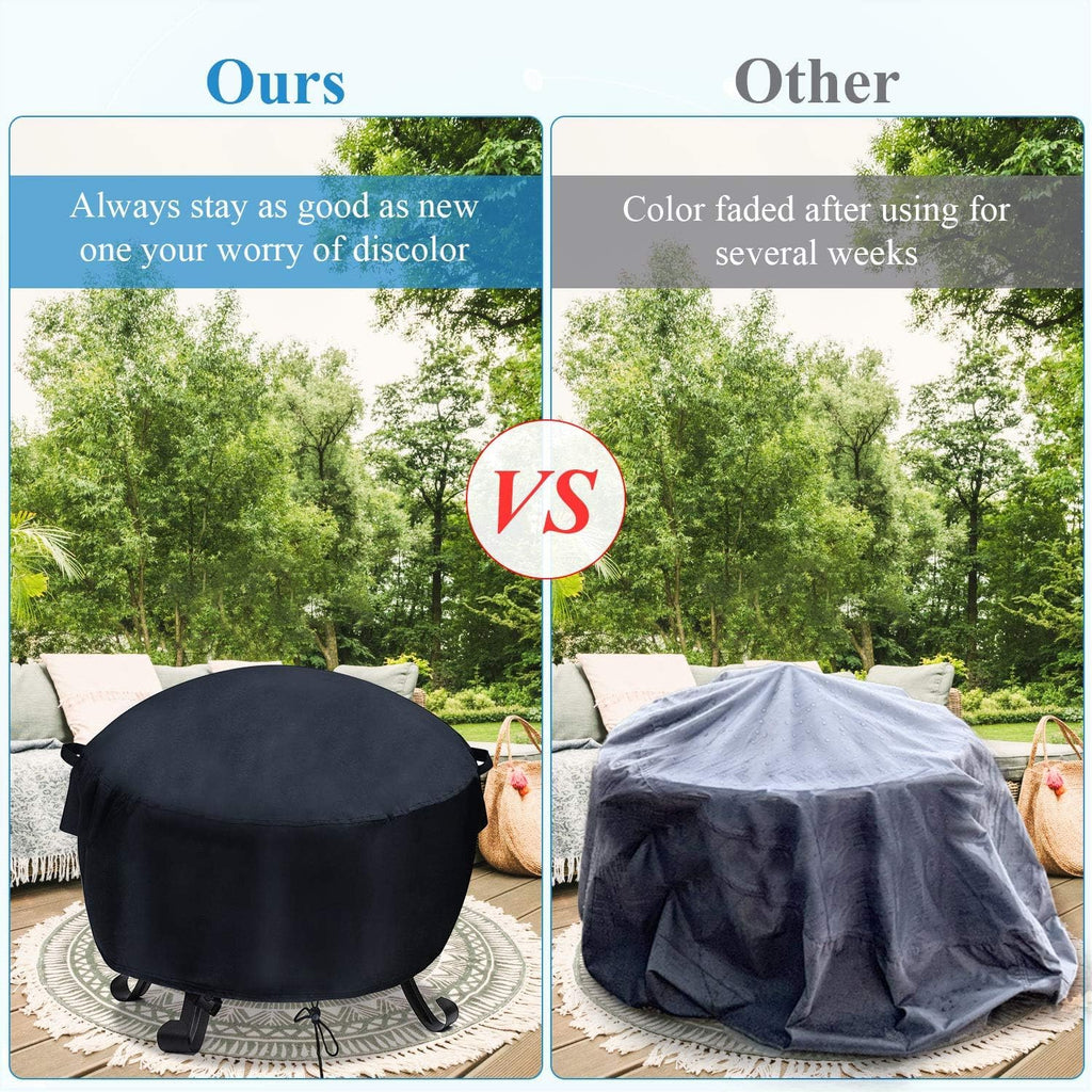 34-36 inch Fire Pit Cover Round for Outdoor Fire Bowl-36"D x 24"H