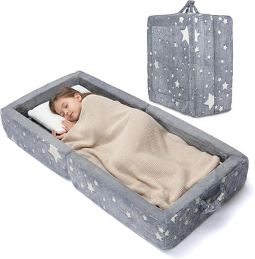 Toddler Floor Bed, Foldable Travel Bed Glow-in-the-Dark