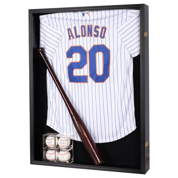 Large Jersey Display Case Frame Deep Shadow Box with Room for XL Baseball Football or Hockey Military Uniform