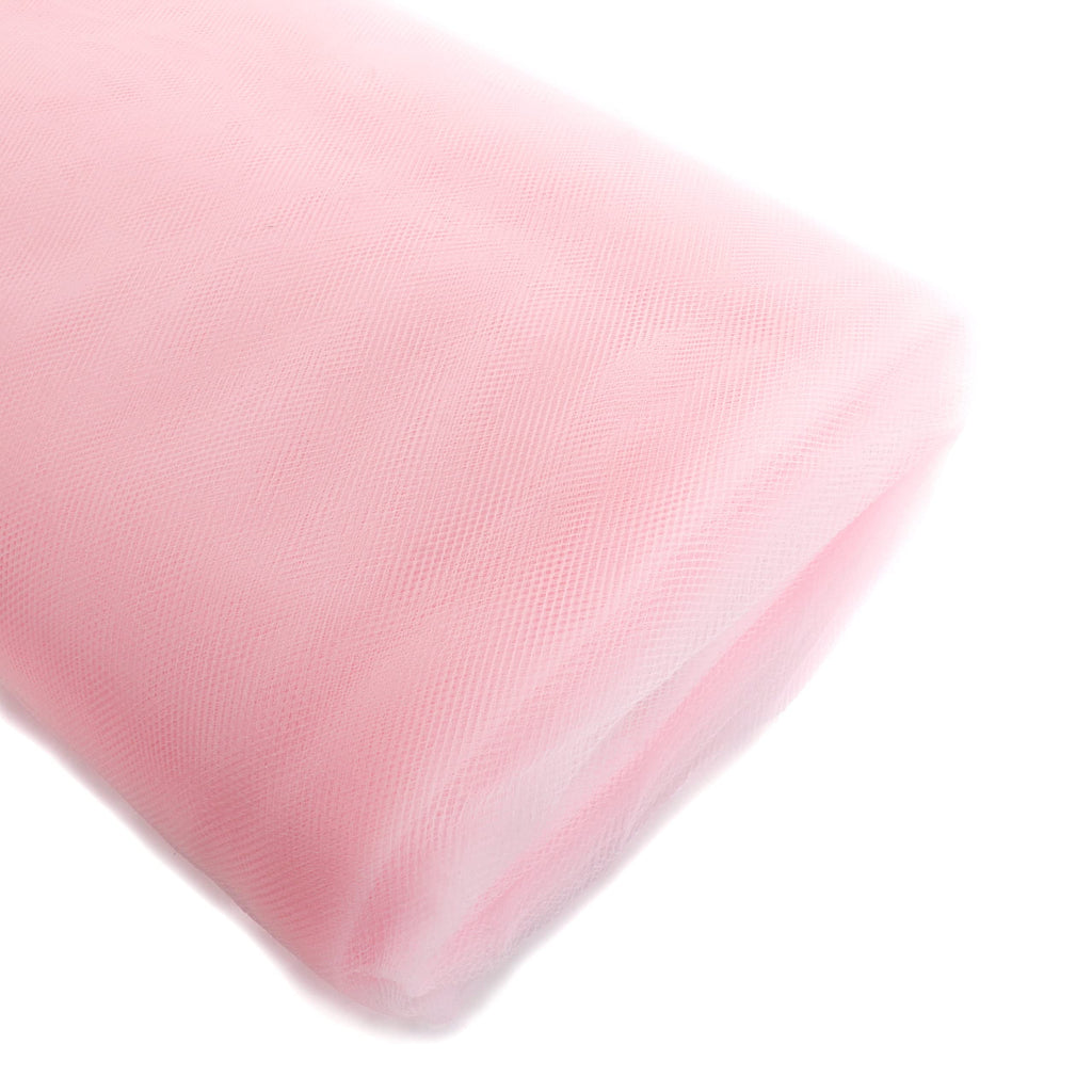 Tulle Fabric Bolt 54" x 25 Yards for Crafts Wedding Décor Bows & DIY Projects Polyester Color 012 Lt. Pink