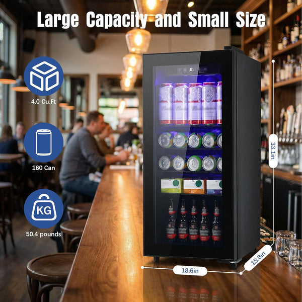 Beverage Refrigerator, 160 Can Freestanding Mini Fridge w... – Casa ...