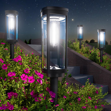 Solar Pathway Lights Outdoor, 8 Pack, Cool White, IP65 Waterproof