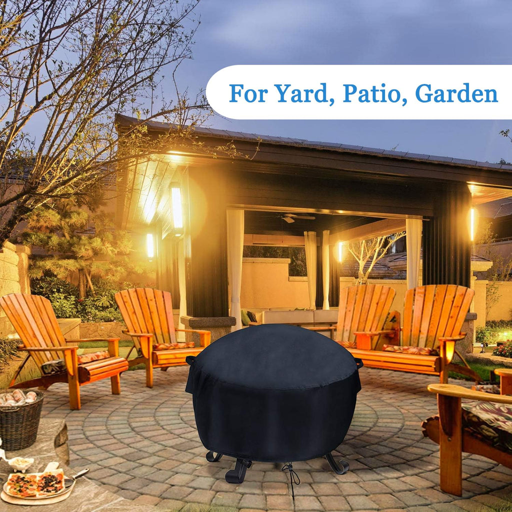 34-36 inch Fire Pit Cover Round for Outdoor Fire Bowl-36"D x 24"H