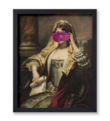 Master Meditazione Print - Baroque Portrait Poster - Altered & Pop Art - Trendy Gift for Men & Women - Minimal Decor