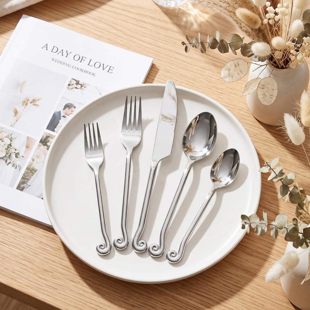 Silverware Set, Music-Inspired Handle |18/10 Stainless Steel (20pcs)