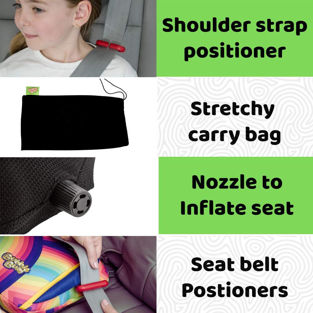 BubbleBum Twin Pack Inflatable Travel Booster Car Seat - Narrow Backless