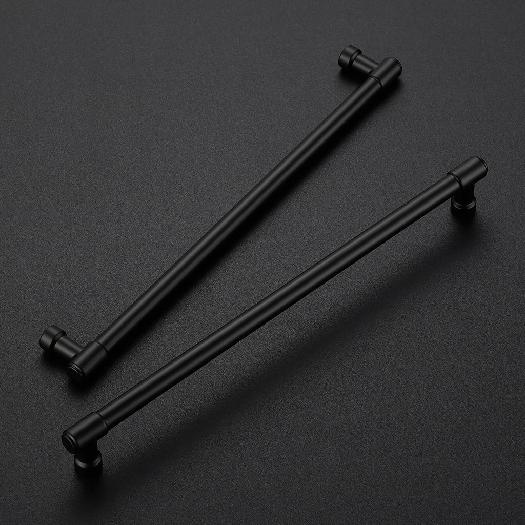 Matte Black Cabinet Handles Modern Pulls,10 Inch,5 Pack