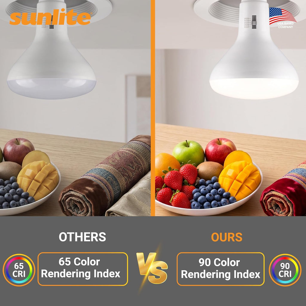 LED BR30 Reflector Light Bulb, 12 Watt (75W Equivalent), 1000 Lumens, 5 CCT Selectable (27K/30K/35K/40K/50K), 90 CRI