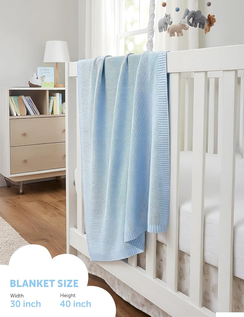 Organic Baby Blanket - 100% Organic Cotton | Ultra-Soft Breathable Newborn Receiving Blanket | Hypoallergenic