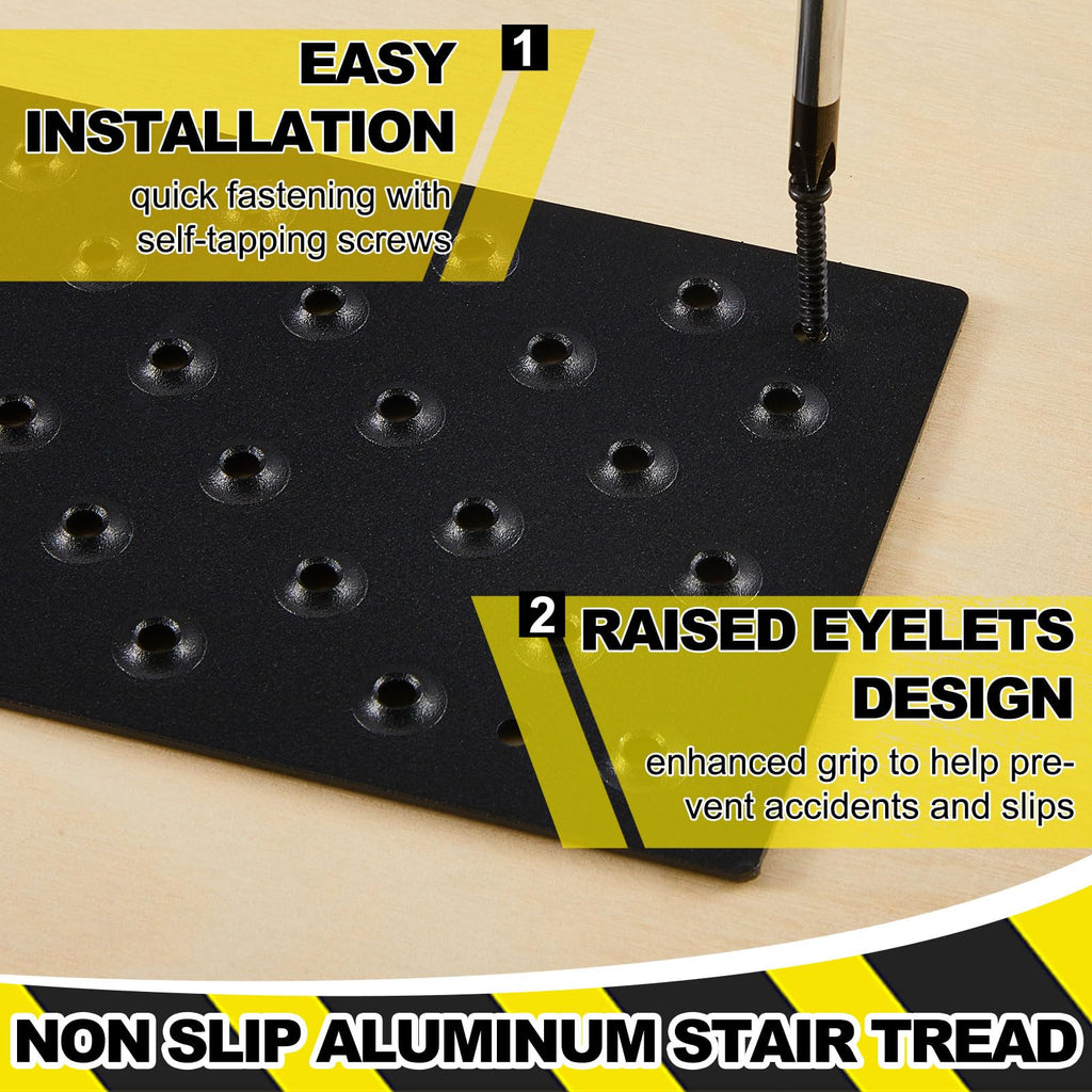 4 Pcs Aluminum Non Slip 30 x 3.75 Inch Metal