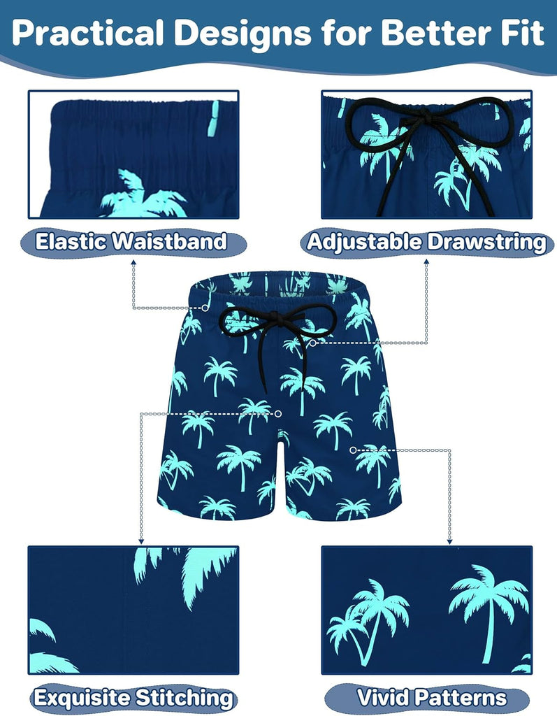 Boys Swim Trunks with Compression Liner Kids Swimsuits Boys Bathing Suit Quick Dry Boy Swimsuit Kids Swimming Trunks