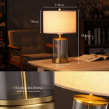 O’Bright Luma - Battery Powered Table Lamp, Cordless Glass Bedside Lamp with Rechargeable Battery