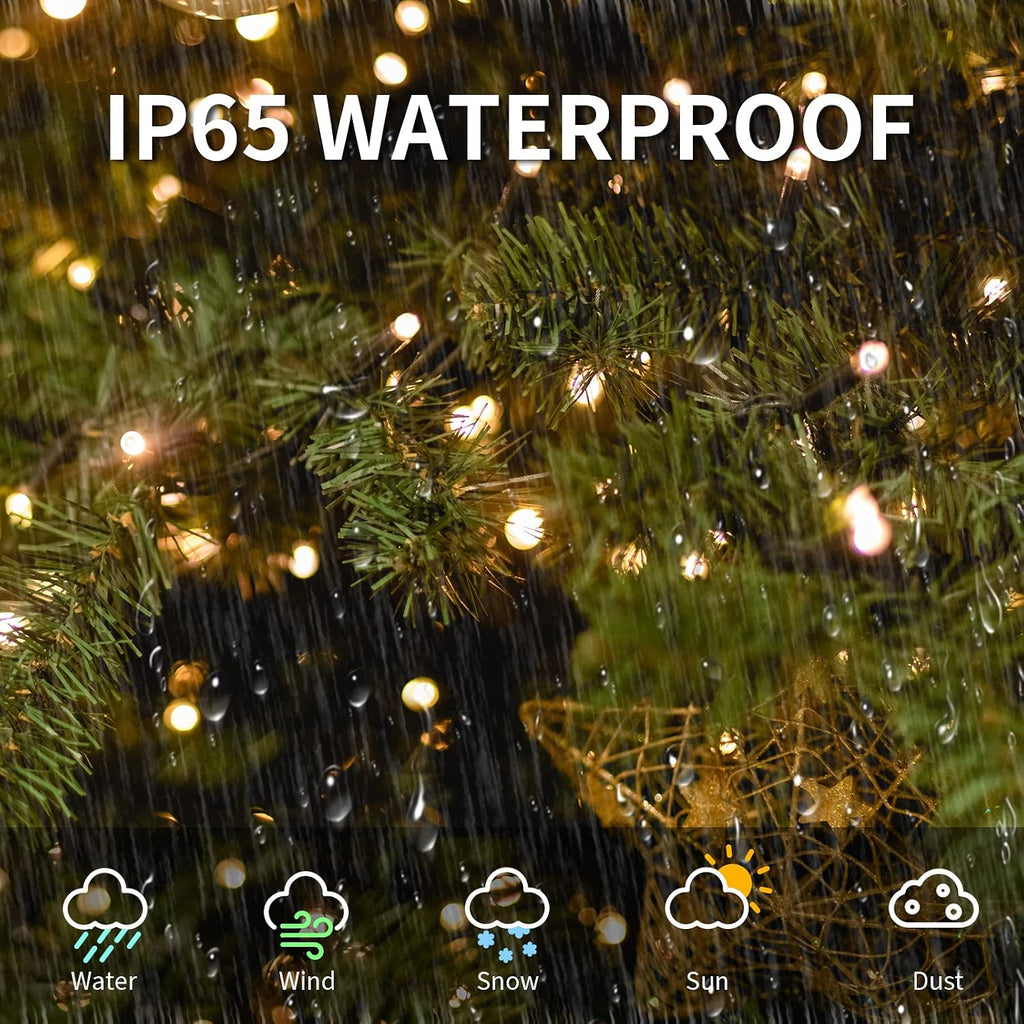 Smart Christmas Tree Lights, 6.6Ft 16 Line 400 RGB LED Multicolor Changing, Voice App Controlled, Indoor Outdoor