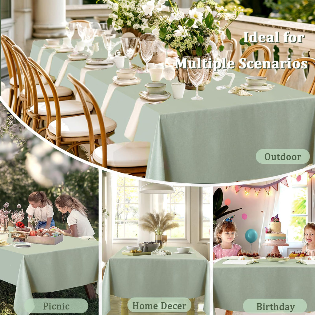 Table Cloth Rectangle Table, 60X90 Inch Linen Textured Tablecloth Spring Waterproof Spill-Proof TableCloths Wrinkle