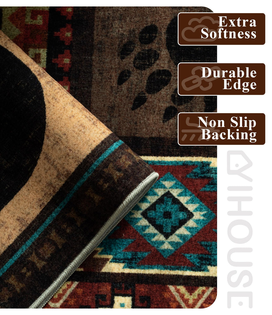 Washable Rustic Cabin Runner Rug Hallway
