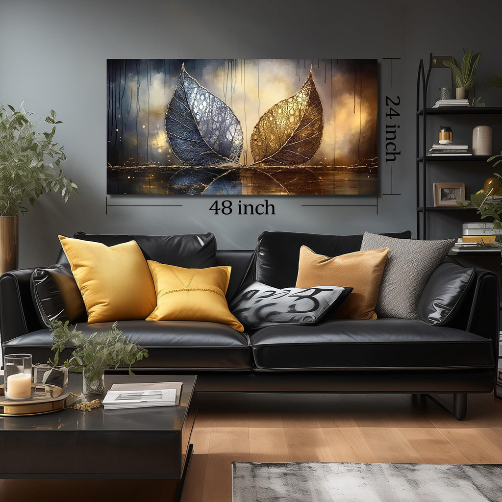 Abstract Wall Art Gold Leaf Wall Art