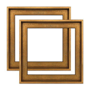 Vintage Gold 8x8 Canvas Floater Frame for Oil Paintings, 0.9" Deep
