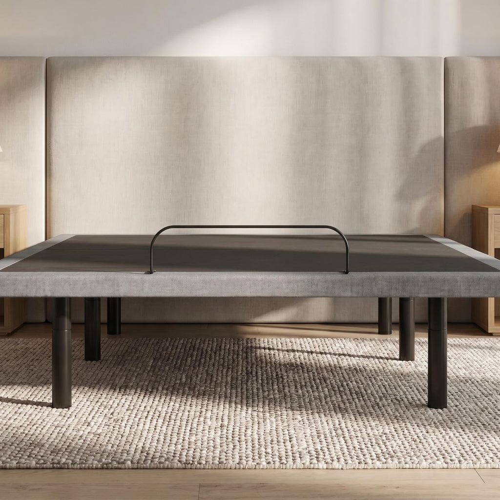 Adjustable Bed Base, King Bed Frame, Wireless Remote Adjustable Bed Frame, Head and Foot Incline, Dual 6000N Motors