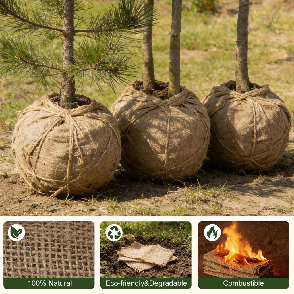 40" x10FT Natural Burlap Fabric, Loose Weave Hessian Cloth for Garden