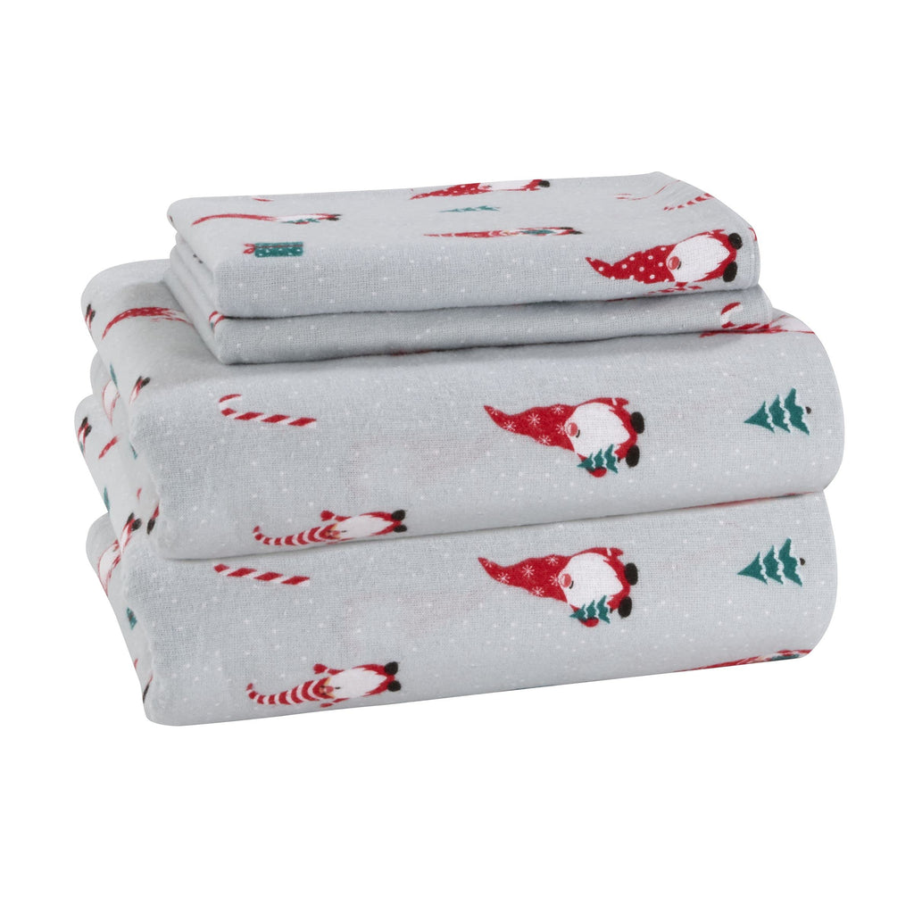 Christmas Full Sheet Set with Pillowcases, Cotton Flannel