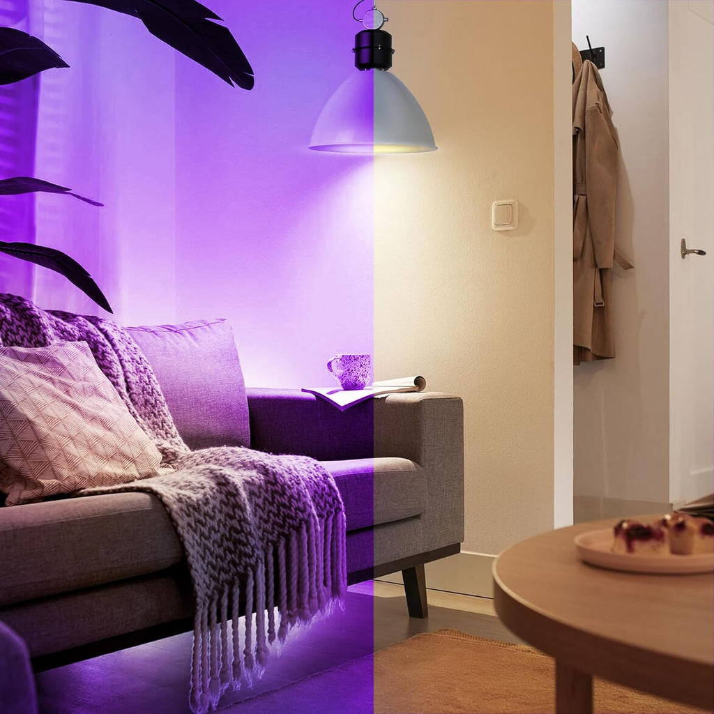 Purple LED Lights Bulb, A19 9W (60W Equivalent) E26 Base Colored Lights