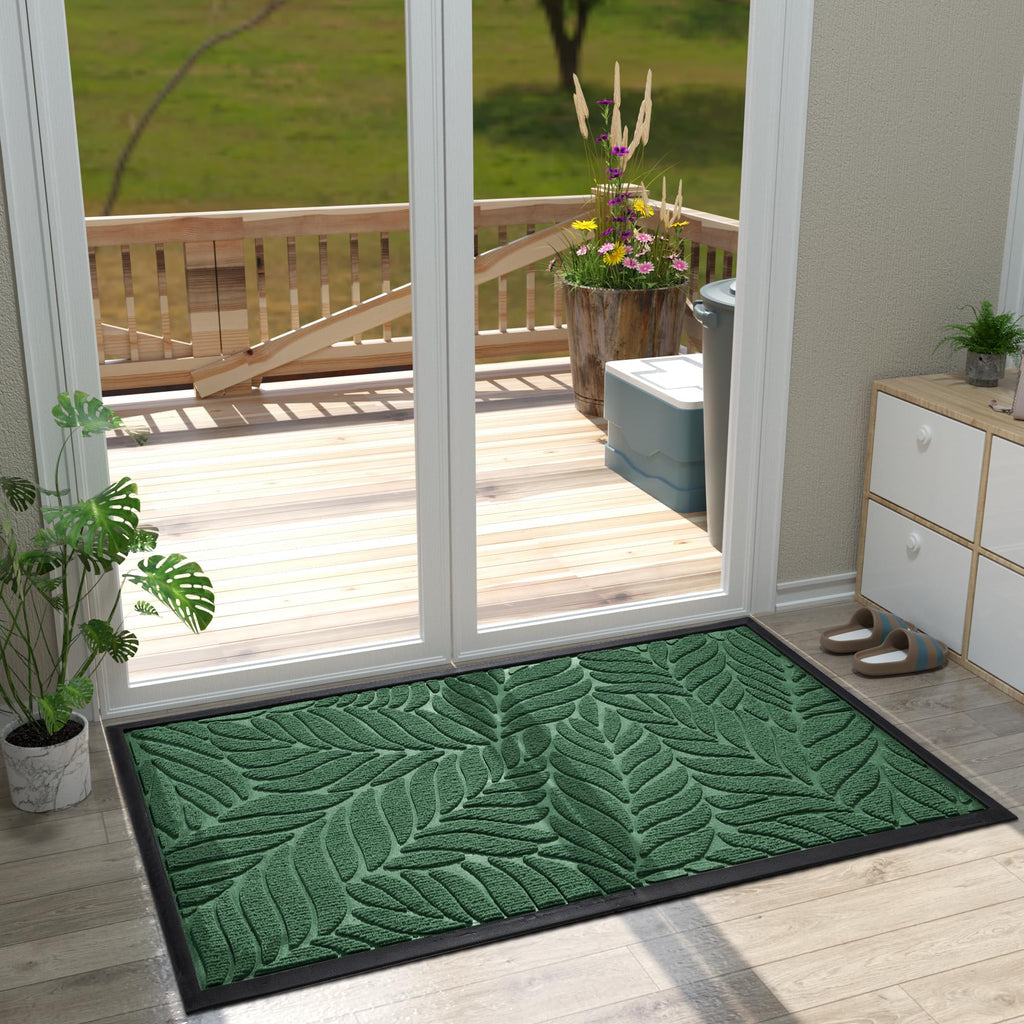 47x32 Large Door Mat Outdoor Indoor, All-Season Waterproof Door Mat Outside Entrance, All-Weather Non-Slip Outside