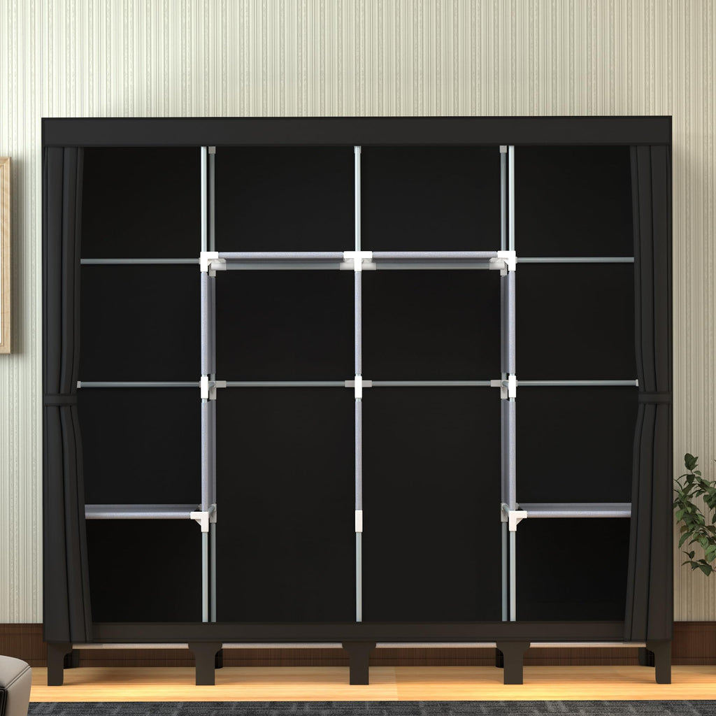 Portable Closet , 67" H x 67.7" H (Black, X-Large)