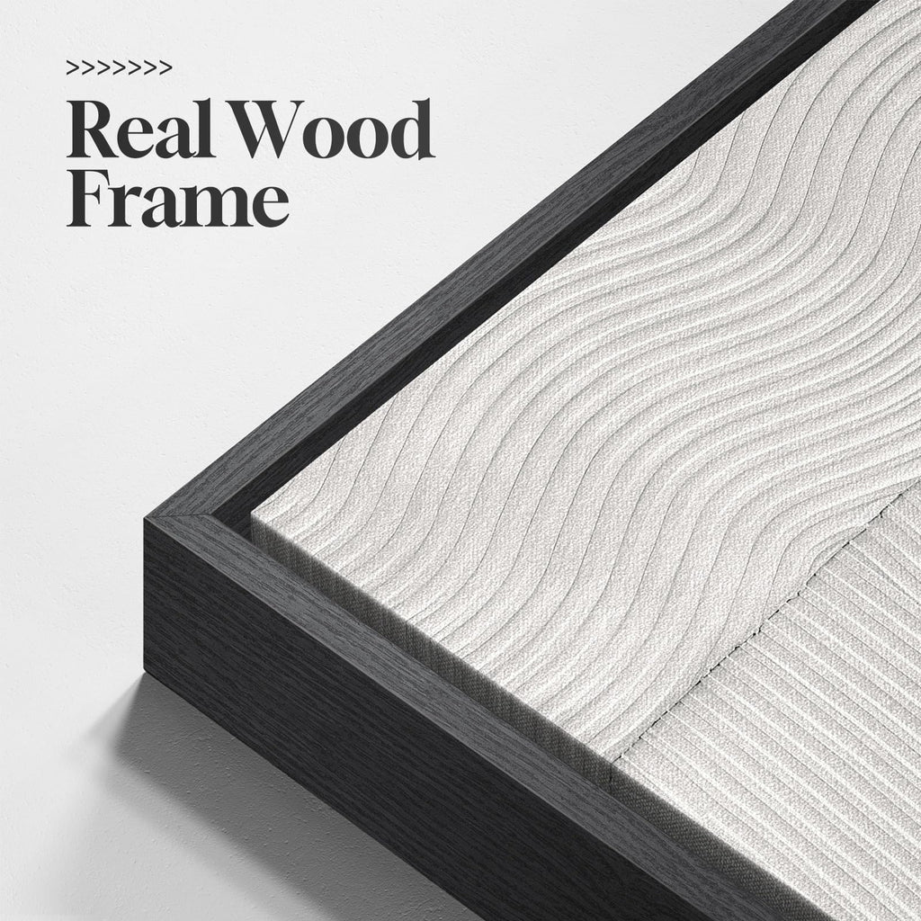 Framed Black and White Abstract Wall Art, 3 Piece 24x36 In