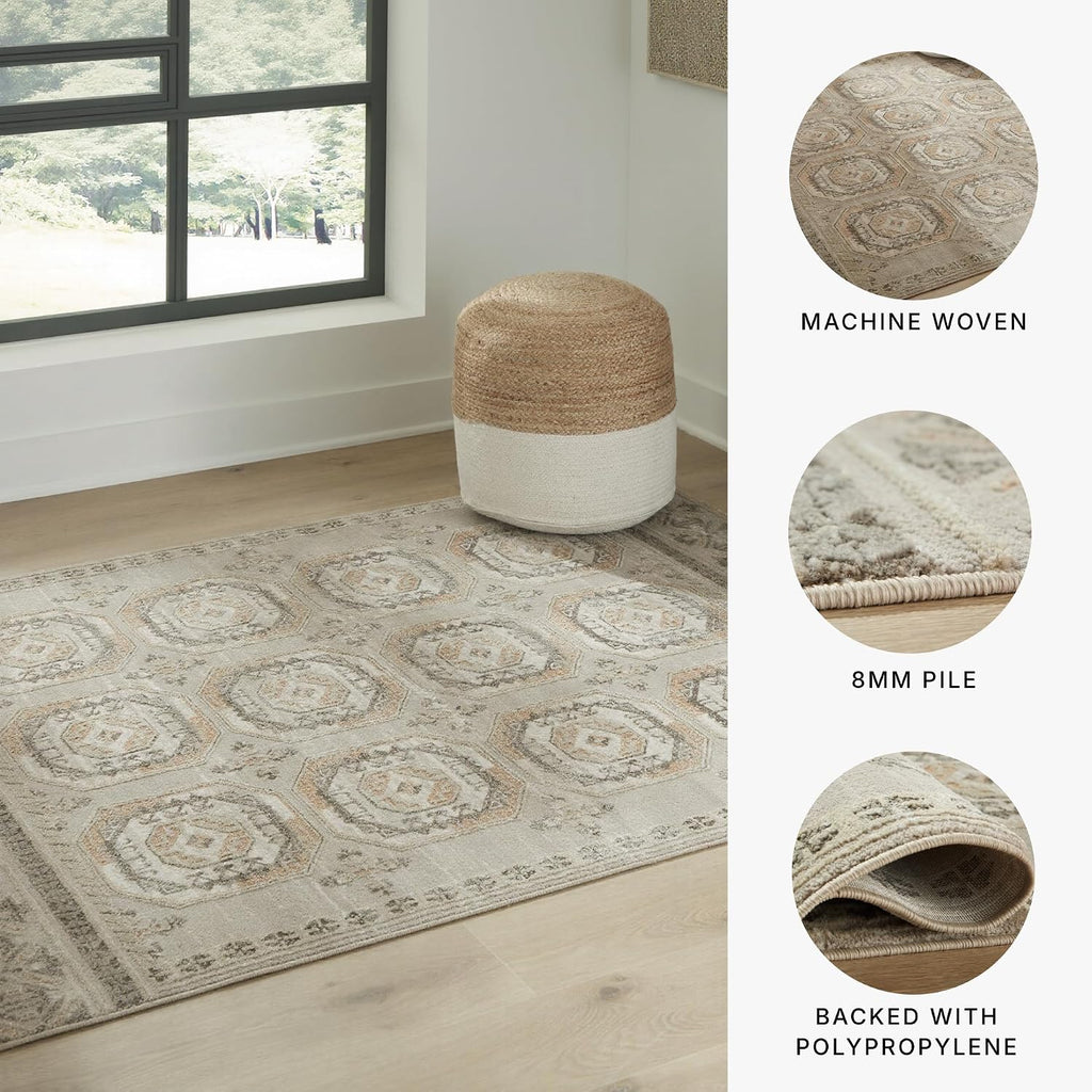 5x7 Area Rug, Traditional Medallion
