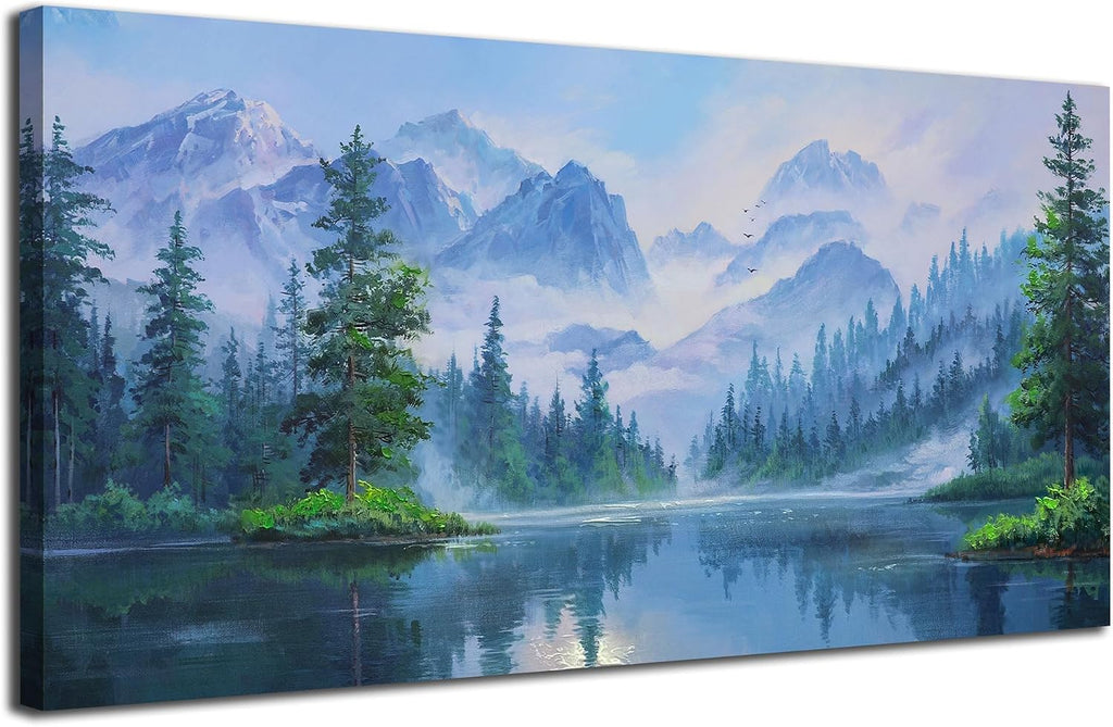 Large Landscape Wall Art Nature Canvas Textured Forest Scenery Pictures Wall Decor Living Room Paintings Artwork