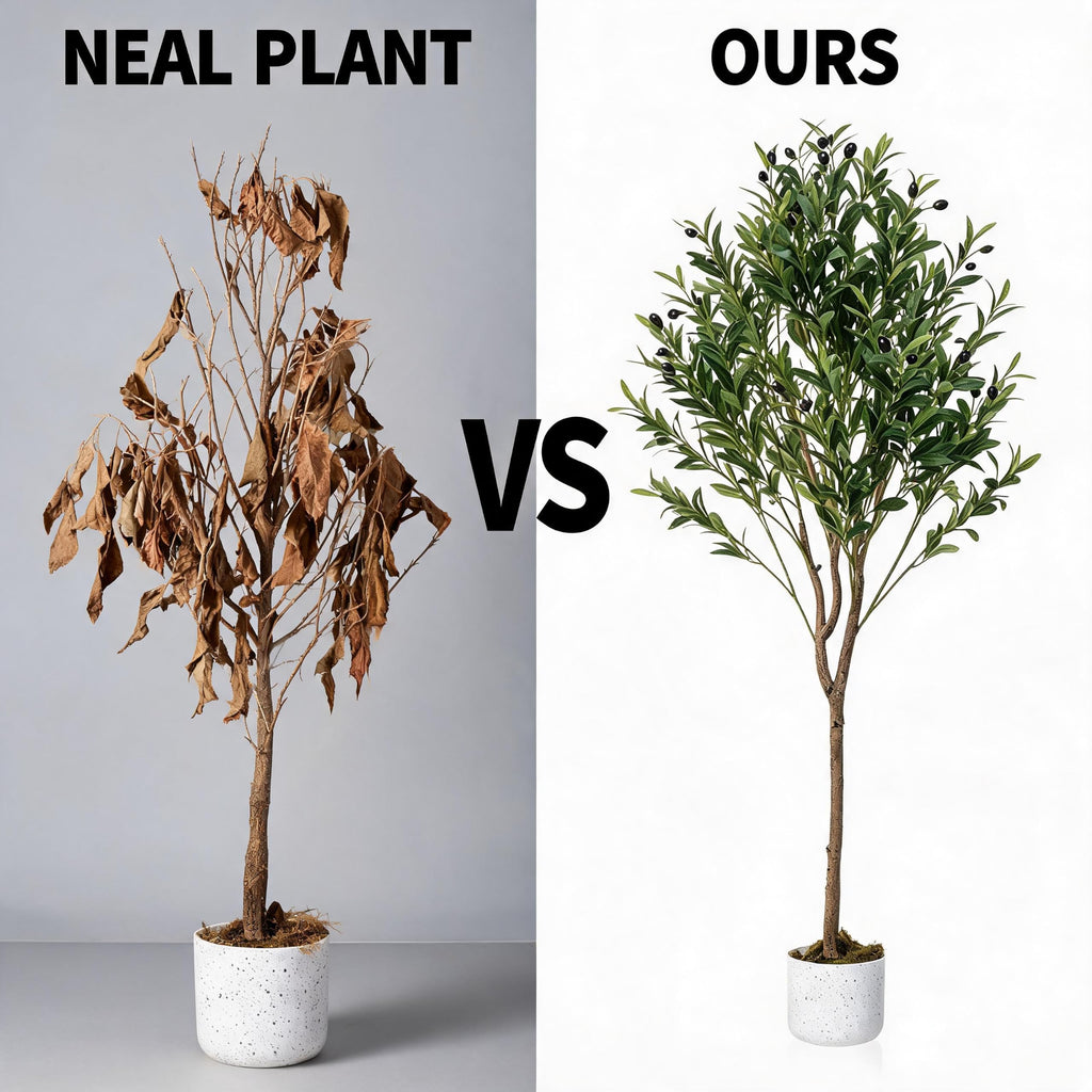 Faux Olive Tree 4.3FT, Indoor Artificial Potted Olive Tree with White Planter, Lifelike 44 Fruits and Realistic