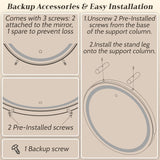 Makeup Mirror with Lights, 18 Inch Vanity Mirror with Lights, Lighted Makeup Mirror, Smart Touch Control Round Lighted