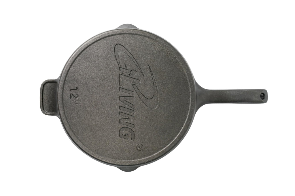 Un-seasoned Modern Heirloom Mirror Polished Cast Iron Skillet Pan 12" (2.7" Wall Height / 3.7 L), Silver