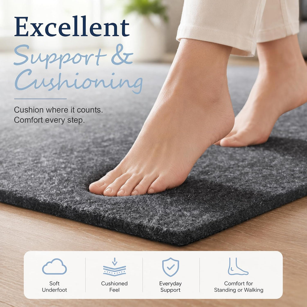 8x10 Non Slip Rug Pad Gripper Cushioned Carpet Pads - Set of 80