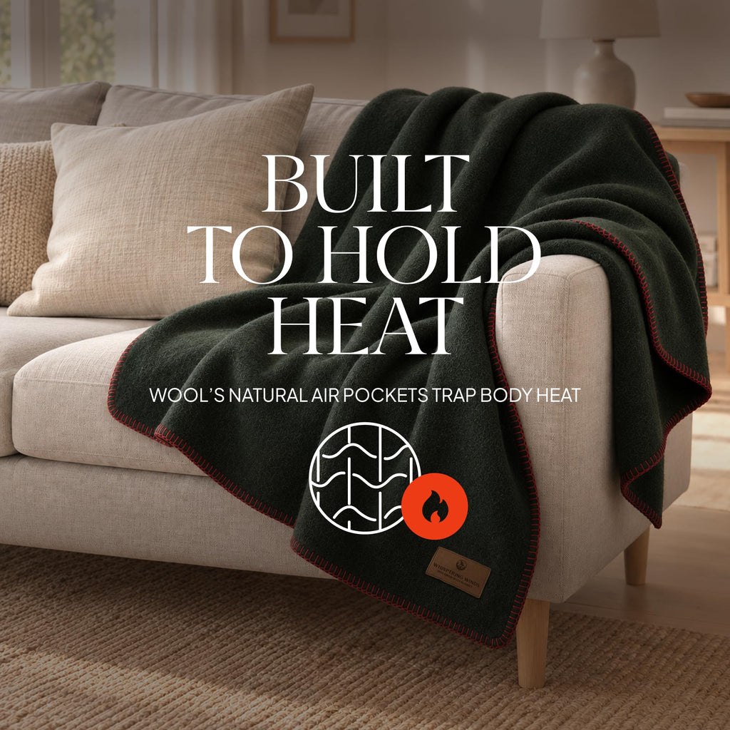 100% Wool Blanket, Premium (90"x90")