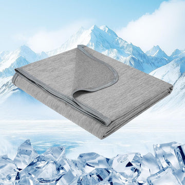 Cooling Blanket for Hot Sleepers, Twin Size, Grey 59x79 inch | Summer Lightweight Breathable Throw for Night Sweats
