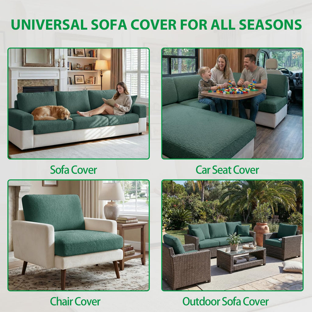 Couch Cushion Covers for Sectional Sofa, Stretch Soft Sofa Slipcovers