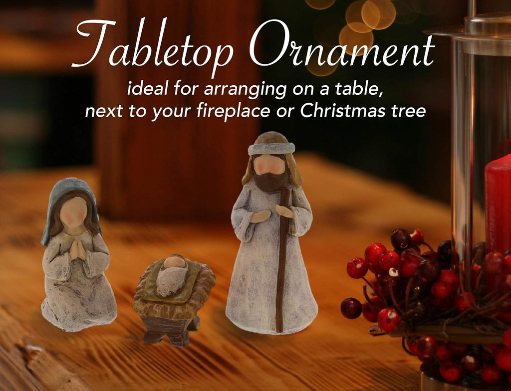 Burton and Burton 12 Piece Premium Nativity Set, Includes 11 Resin Figurines - A King is Born Scene Including Baby
