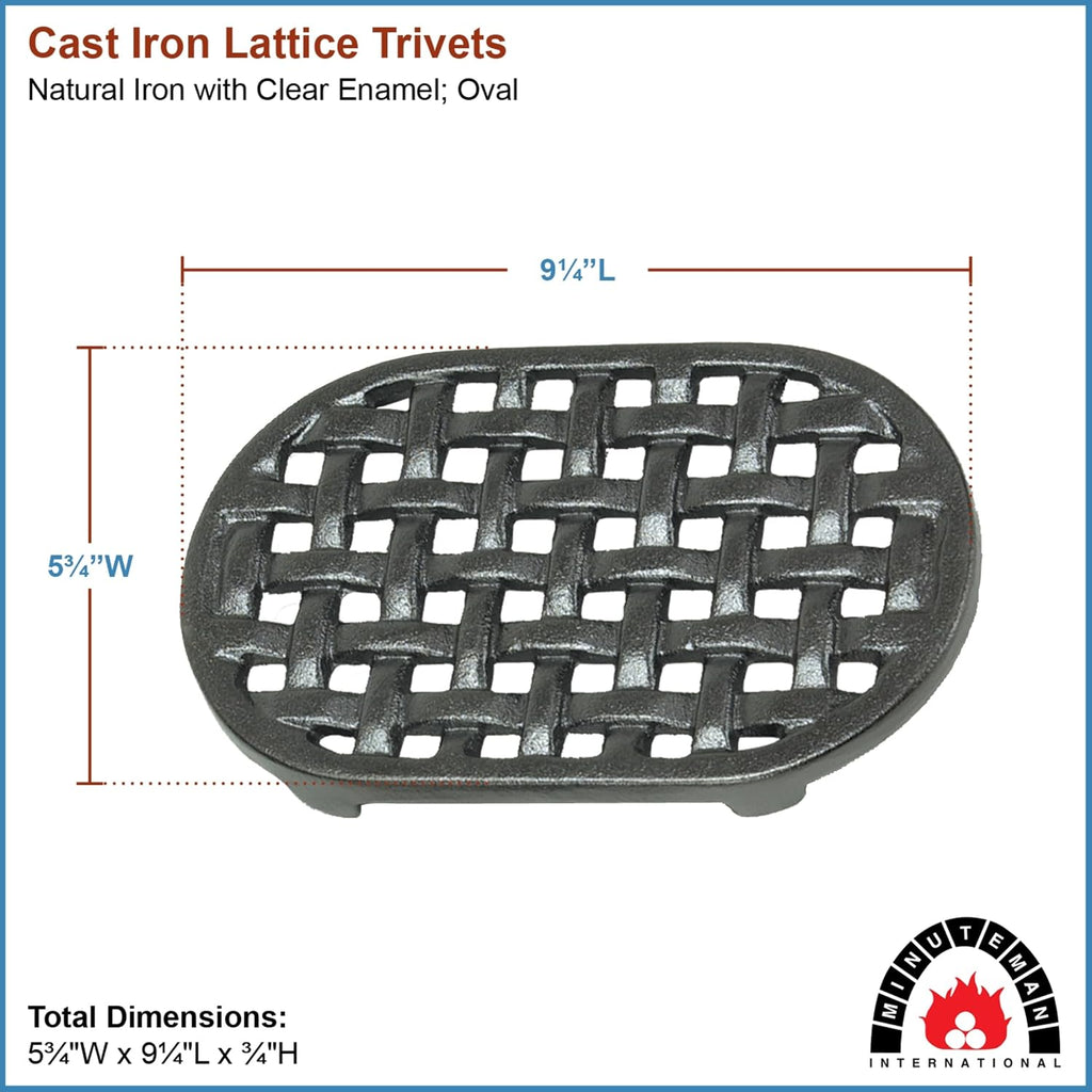 Oval Cast Iron Lattice Trivet